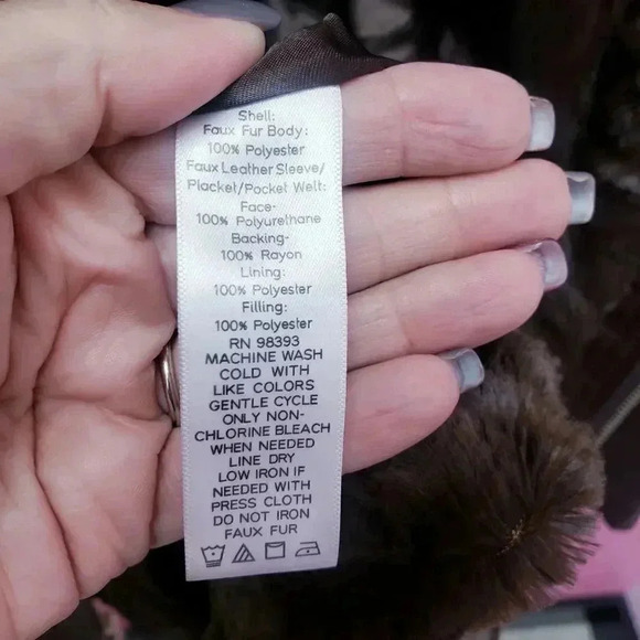 Dennis by Dennis Basco Sterling Brown Faux Fur Jacket - Picture 6 of 7